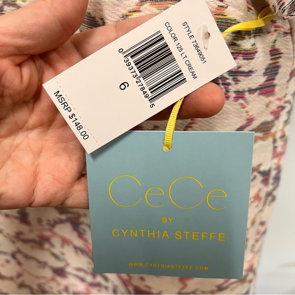 NWT CeCe by Cynthia Steffe Shift Dress in jacquard fabric fully lined size 6 - Picture 9 of 15